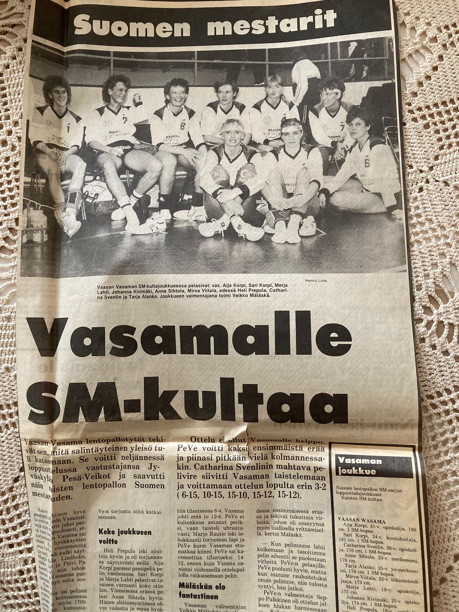 "Palkkaa ei maksettu, mutta mitään ei pitänyt itse maksaa" – Näin Vasama loi historiallisen menestysputken lentopallossa