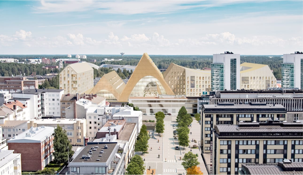 Asemakeskus voi näyttää tältä Hallituskadun suunnalta katsottuna.
