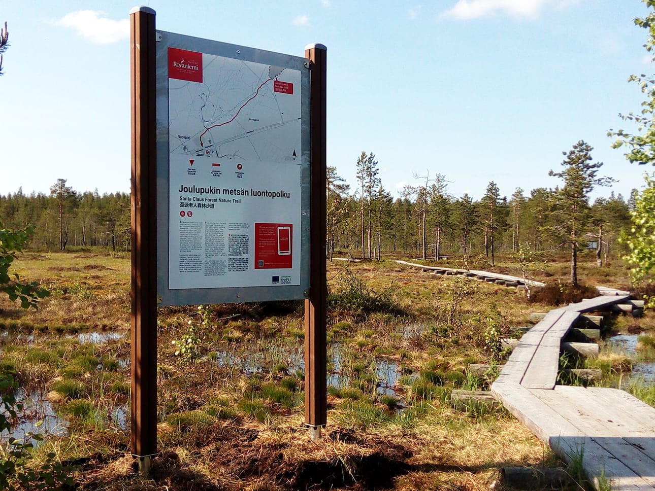 Uudet opastetaulut tehtiin kaikkiin neljään hankekohteeseen.