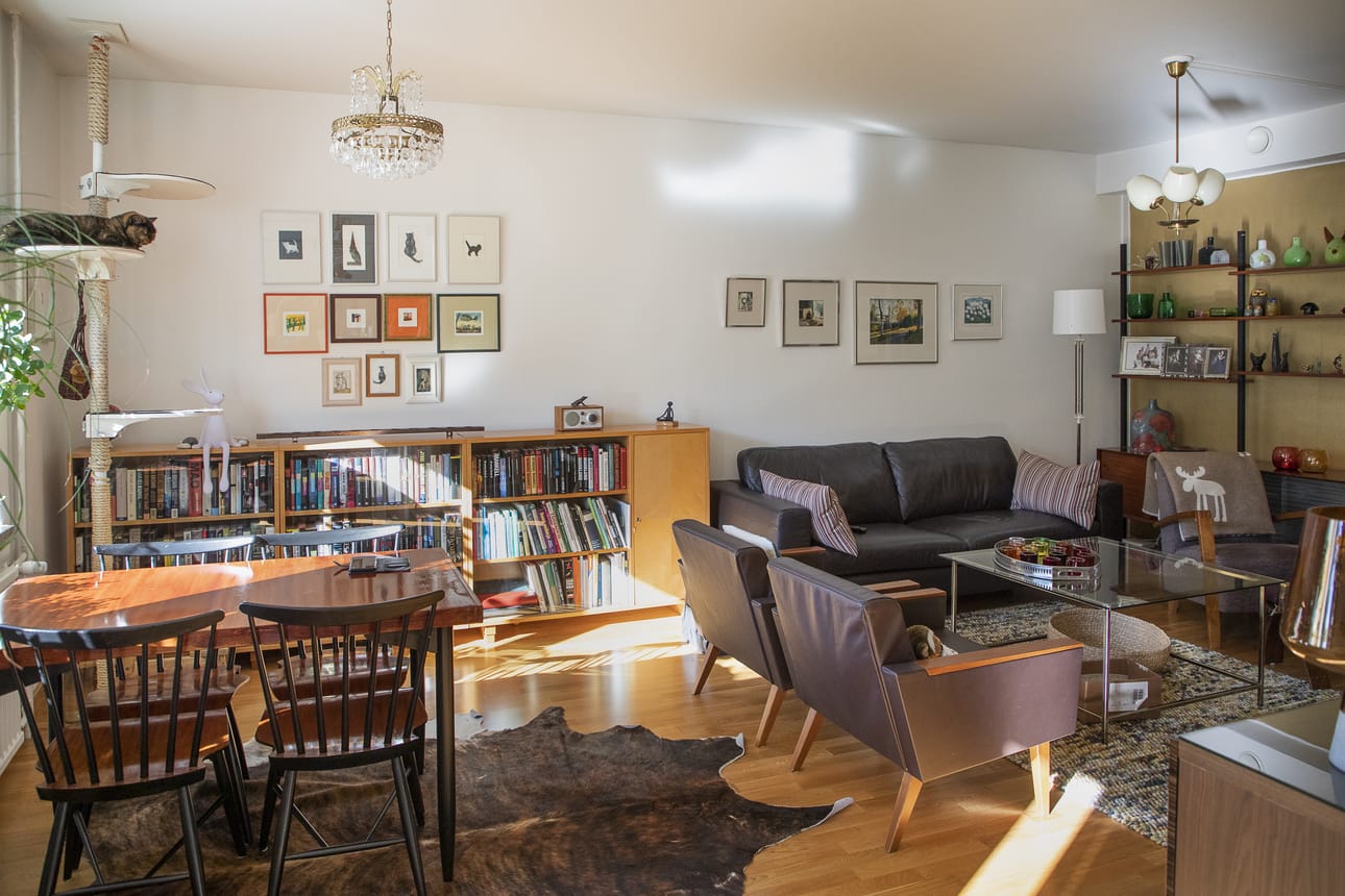 Minna Peltolan kotiin on kerääntynyt kaikenlaista tavaraa, mutta kaikelle on oma paikkansa.