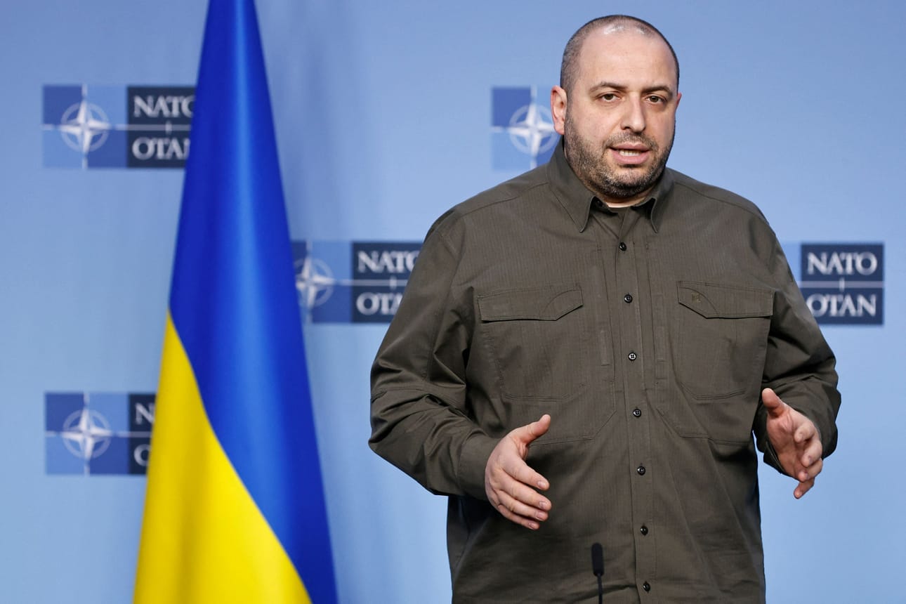 Kokoukseen osallistuu myös Ukrainan puolustusministeri Rustem Umjerov. LEHTIKUVA/AFP