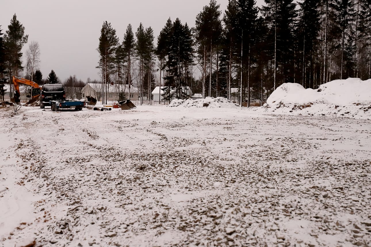 Joulukuussa 2022 tulevalla pysäköintialueella ehdittiin aloittaa jo työt.