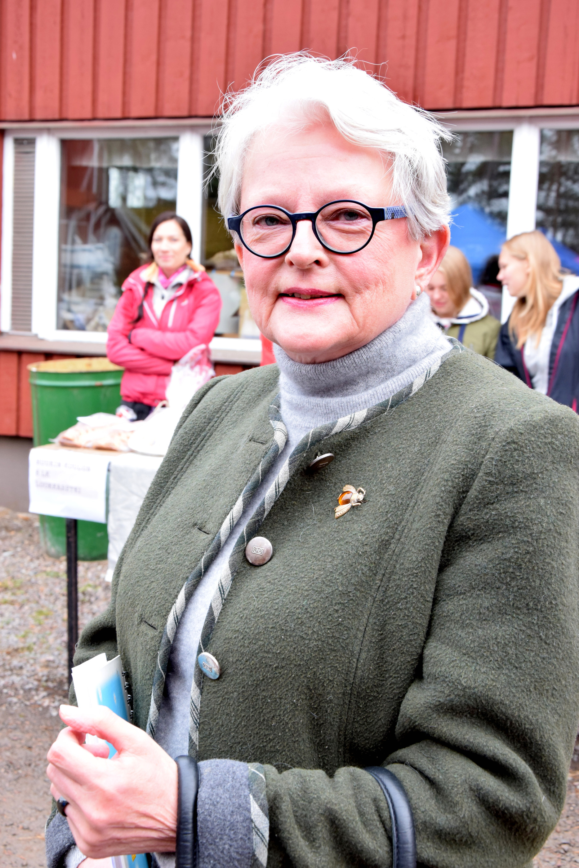 Maanviljelysneuvos Leila Helaakoski piti markkinoiden juhlapuheen. Kuva Elina Nuolioja