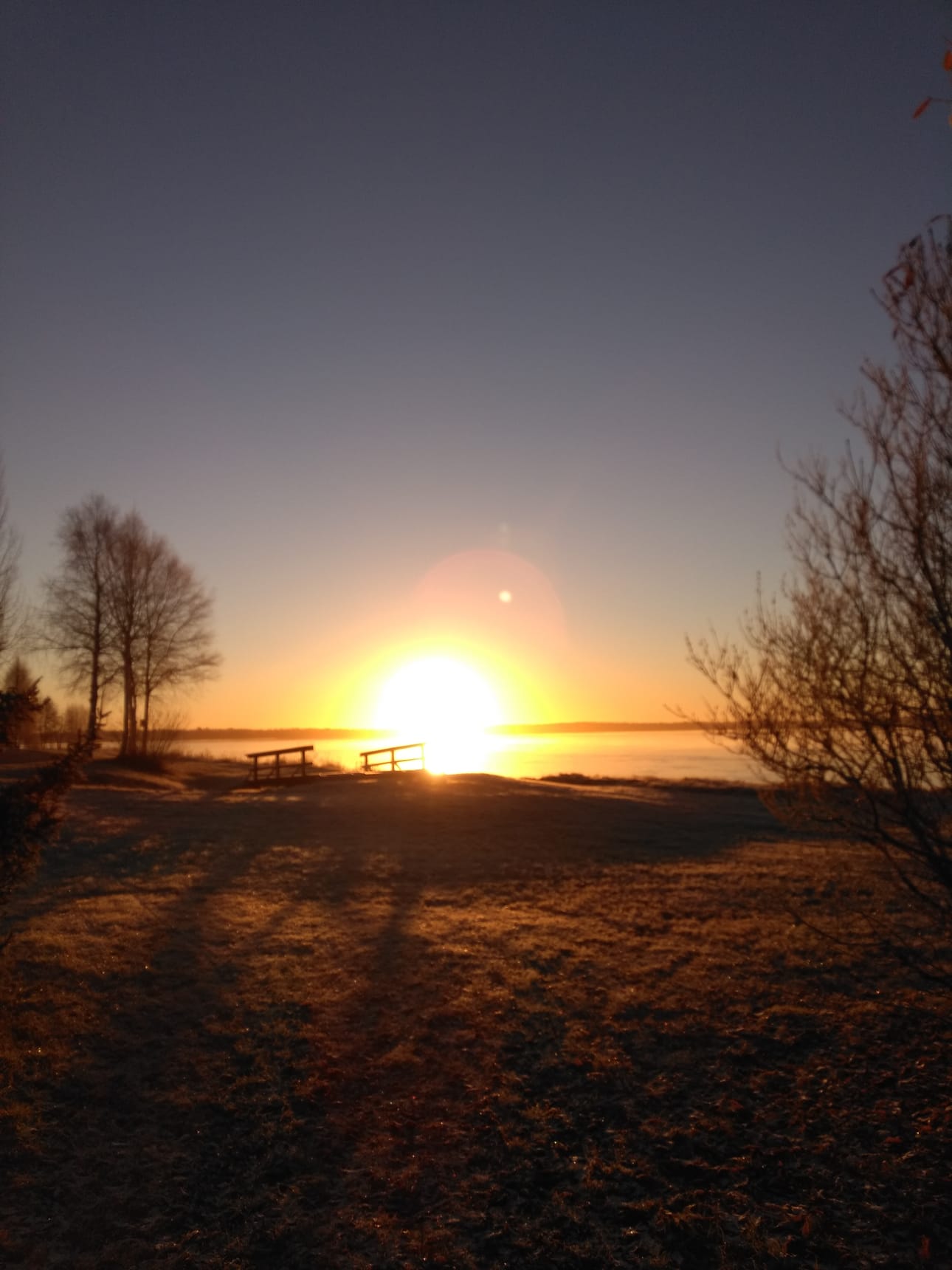Auringon nousu Torankijärvi 29.10.2018