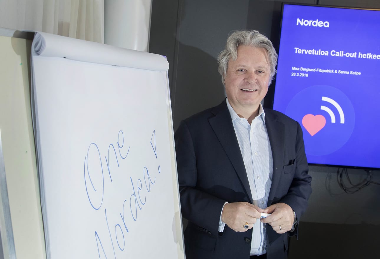 Casper von Koskull tuli Nordeaan vuonna 2010 ja on toiminut Nordean konsernijohtajana lokakuusta 2015 lähtien. Arkistokuva.