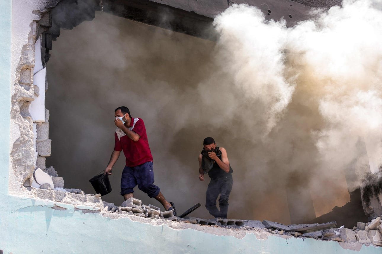 Gazan väestönsuojeluvirasto kertoi perjantaina, että Israelin joukot surmasivat päivän aikana yli 60 ihmistä Gazan kaistalla. LEHTIKUVA / AFP
