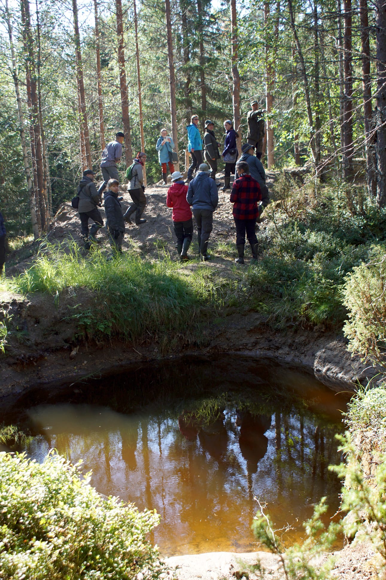 Hankkeessa on mukana myös Metsähallitus Metsätalous oy, jonka metsänviljelyalueelle tehtyä laskeutusallasta vieraille myös esiteltiin.