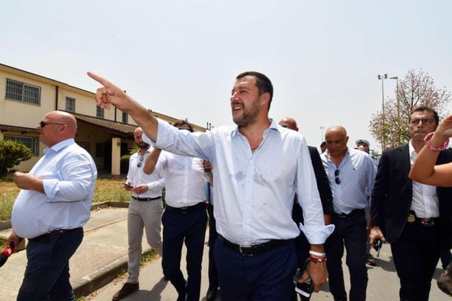 Italian sisäministerin Matteo Salvinin Lega-puolue neuvotteli Venäjän kanssa rahoituksesta, jonka tarkoituksena oli tukea kansallismielistä puoluetta. KUVA: Orietta Scardino