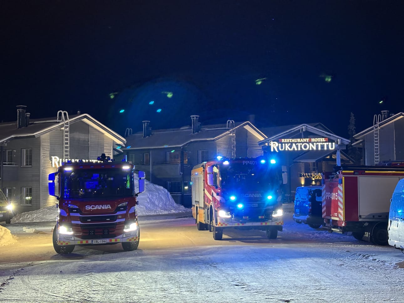 Pohjois-Pohjanmaan pelastuslaitos sai hälytyksen tulipalosta Rukalla kello kuuden aikaan tiistaiaamulla.