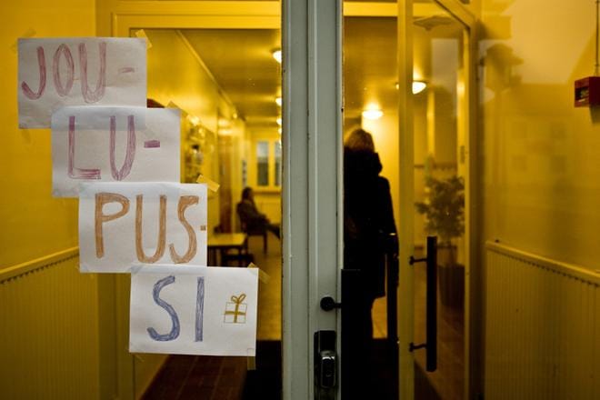 Perinteinen joulupussikeräys alkaa tänään Vaasassa. Arkistokuva: Eetu Sillanpää