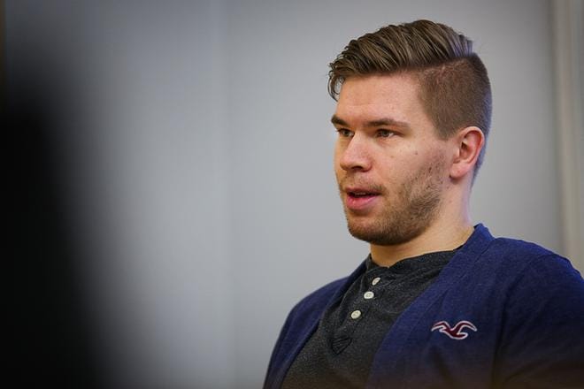 Virkiän keskushyökkääjä Joshua Kossila on kärjessä II-divisioonan pistepörssissä. KUVA: TIMO ANNANPALO