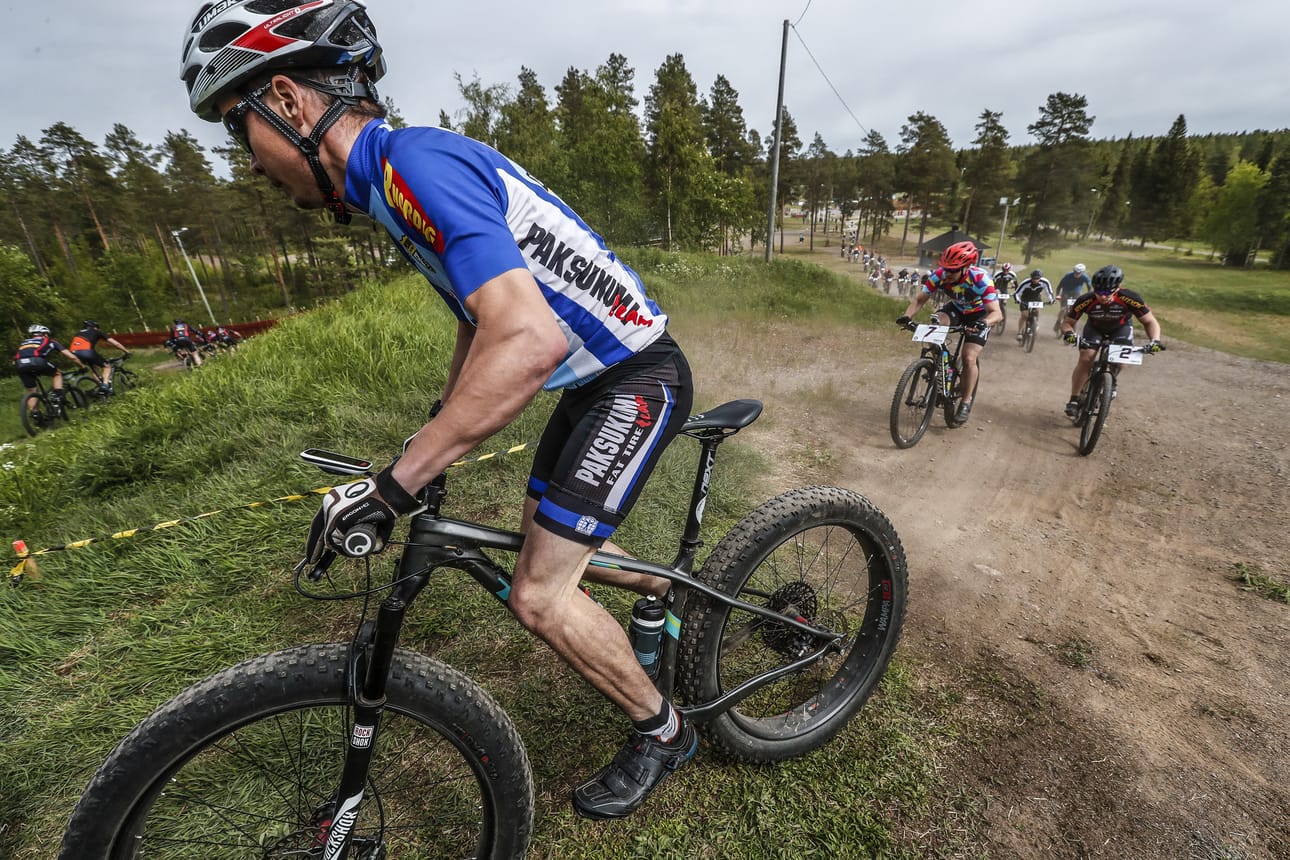 Maastopyöräkisa Raahen hiihtomajalla. Raahe Cycling Club Raahe XC 2018 maastopyöräkilpailu, Sanerall MTB-cup