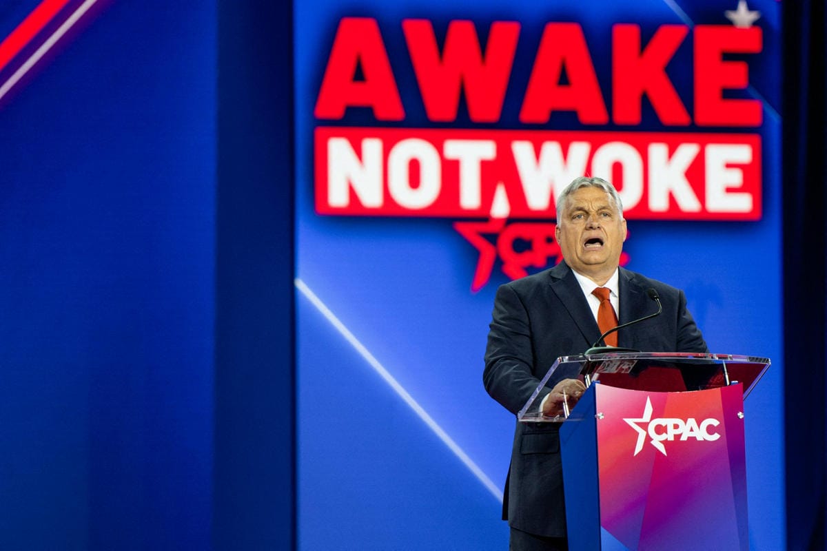 Unkarin pääministeri Viktor Orban on kunniavierailulla Yhdysvaltain konservatiivien CPAC-konferensissa. LEHTIKUVA/AFP