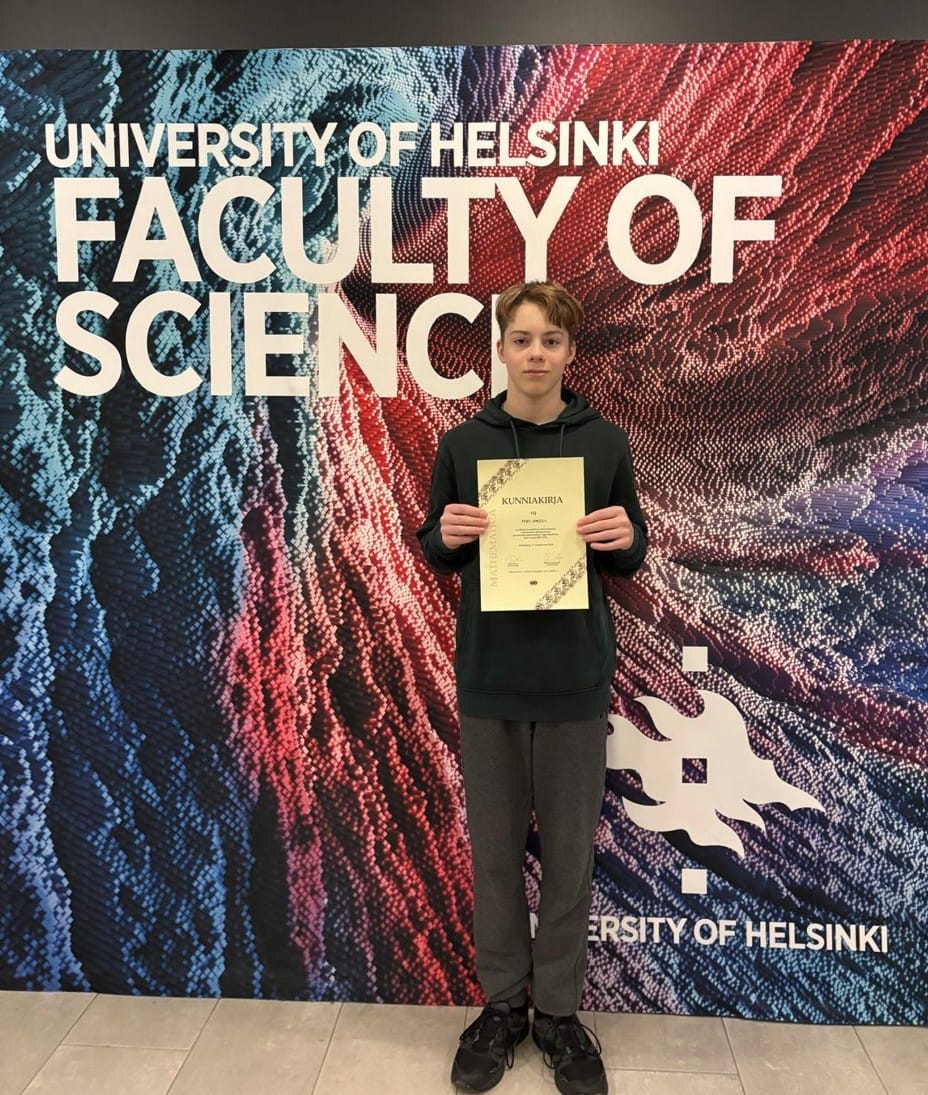 Tupoksen koulun Pyry Jokela sijoittui seitsemänneksi valtakunnallisessa matematiikkakisassa Helsingissä.