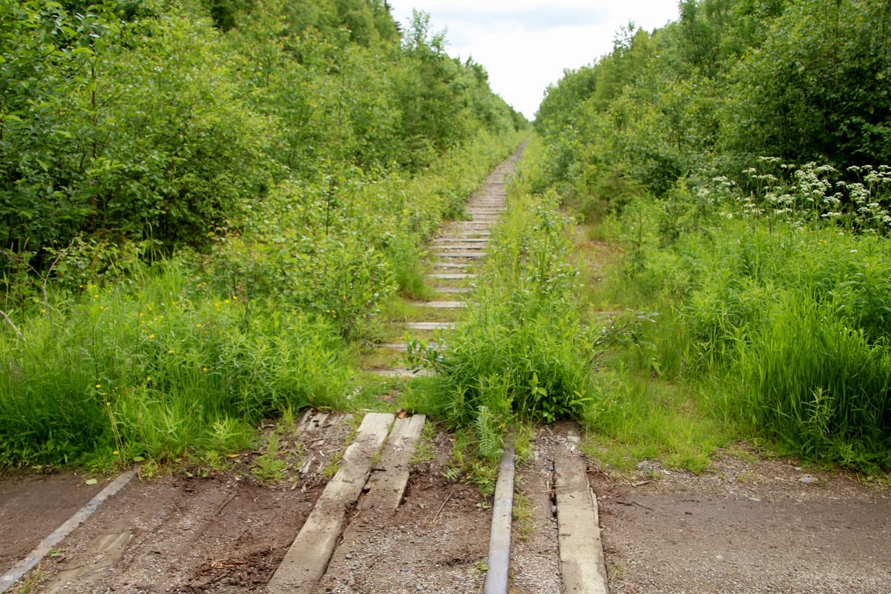Neljätoista vuotta käyttämättömänä ollut rata on kasvanut lähes umpeen. Mattilan kohdalla olevan ylikäytävän kohdalla kiskot vielä näkyvät samoin heikossa kunnossa olevat ratapölkyt.