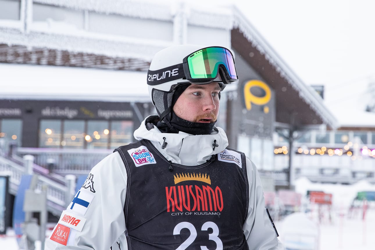 Ruka Slalomin Severi Vierelä kumparelaskun maailmancupissa Rukalla viime joulukuussa.
