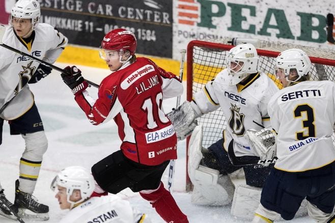 Lassi Liljamo teki voittomaalin jatkoajalla. KUVA: JARNO PELLINEN