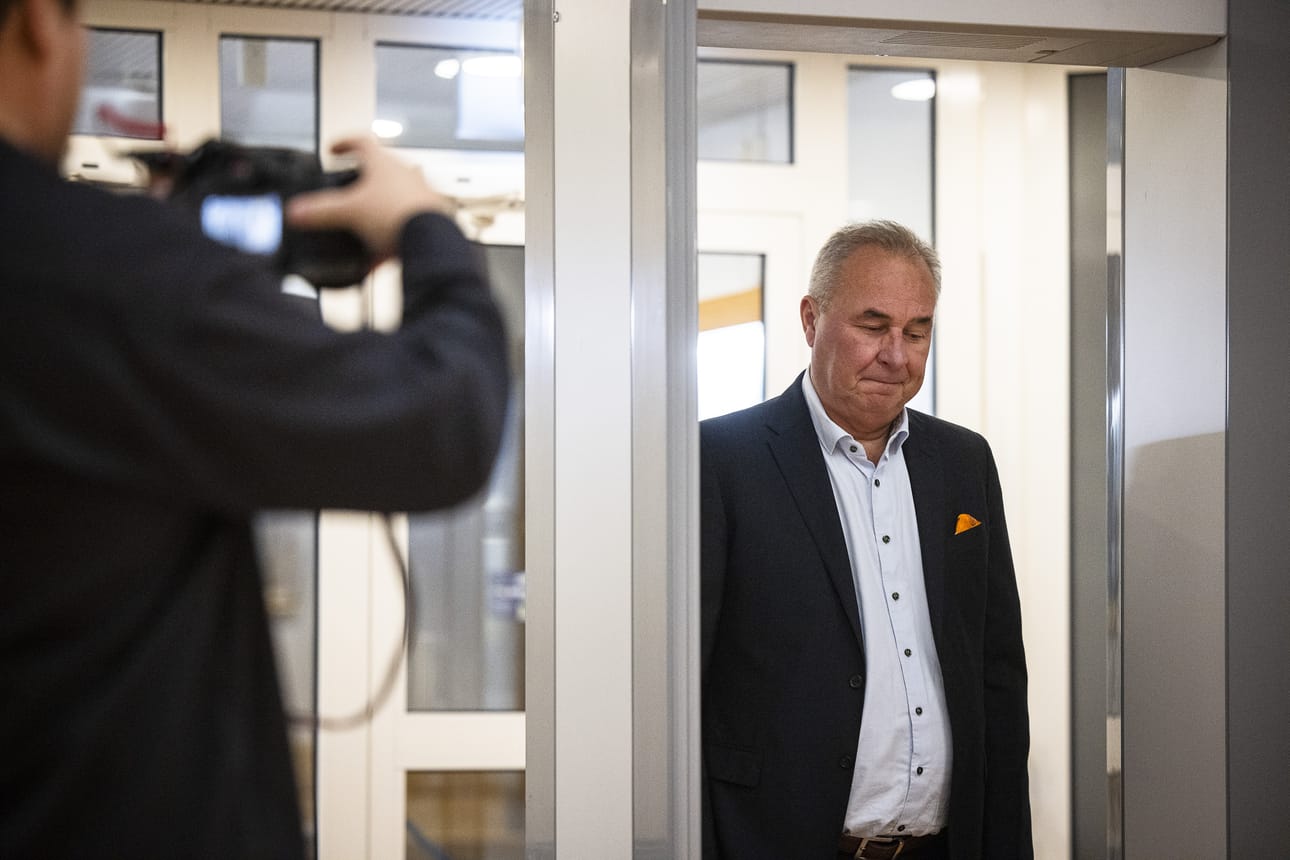 Jukka Kristo kuvattuna saapumassa oikeuteen viime joulukuussa.