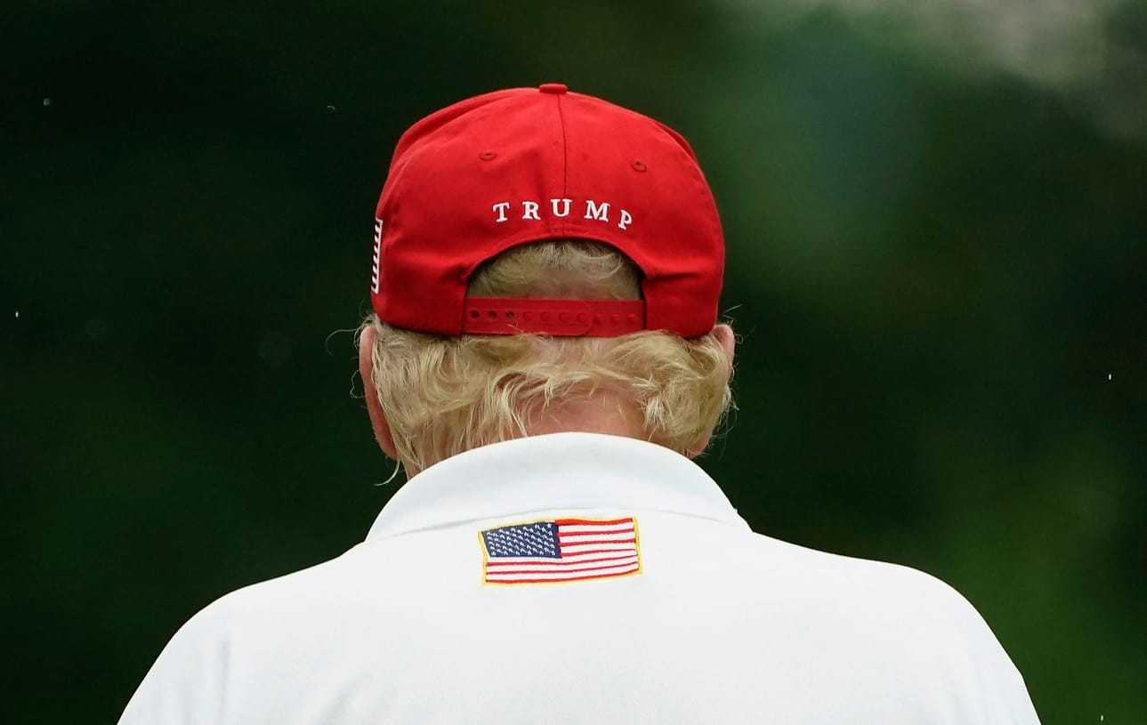 Trump on tällä hetkellä syytteessä kolmessa rikosjutussa. LEHTIKUVA/AFP