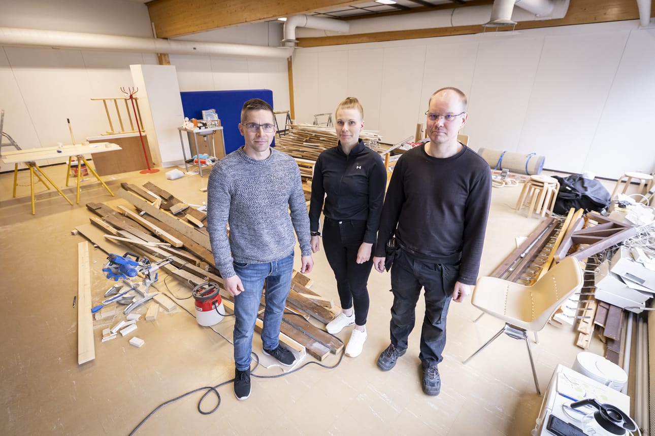 Mika ja Riikka Nurmi ja Markus Takkinen kertovat, että omaa dojoa on odotettu 40 vuotta.