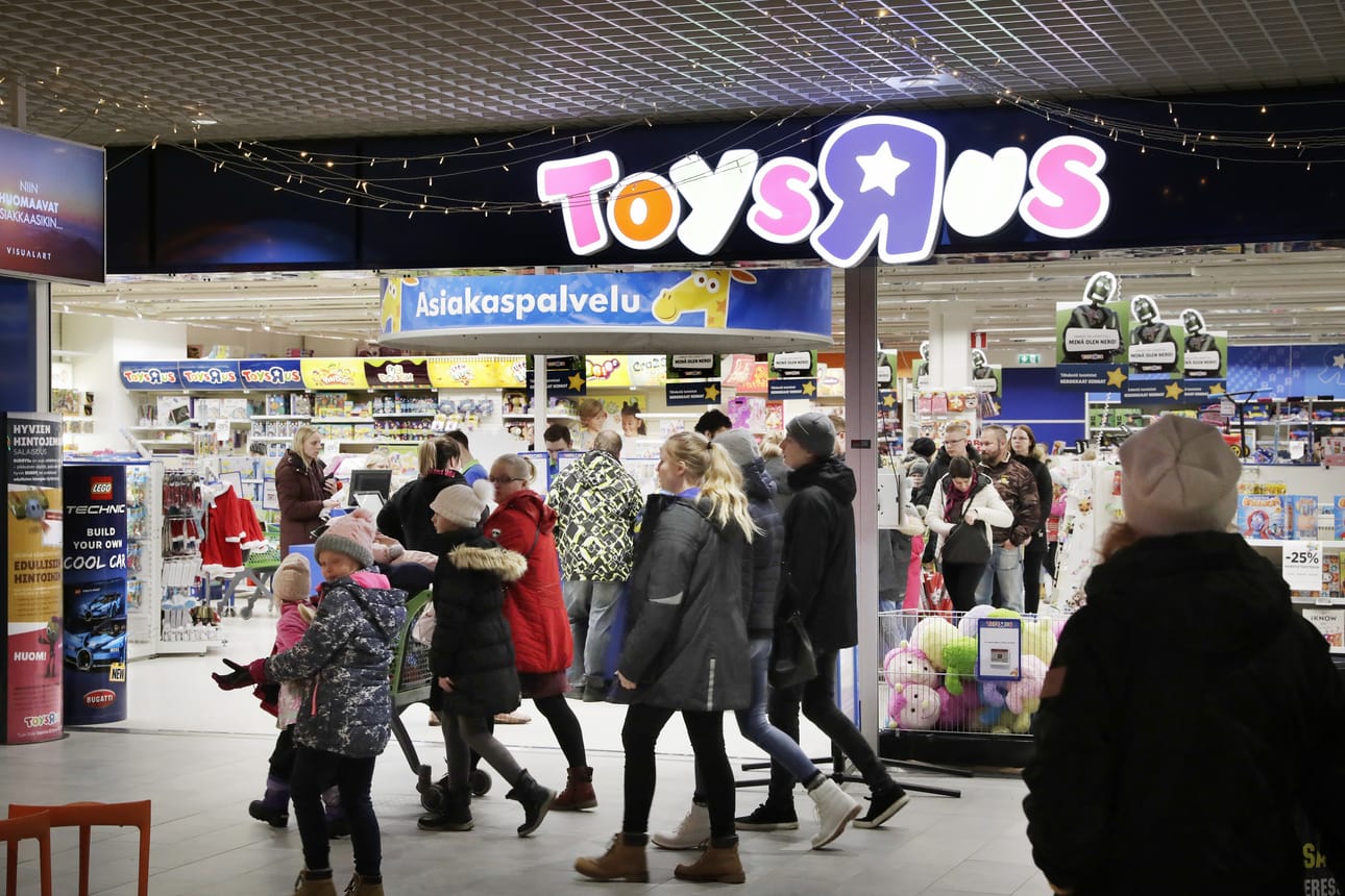 BR-Lelut- ja Toys'R'Us Pohjoismaissa omistava yhtiö Top-Toy on asetettu konkurssiin ja loppuunmyynti on käynnissä. Arkistokuva.