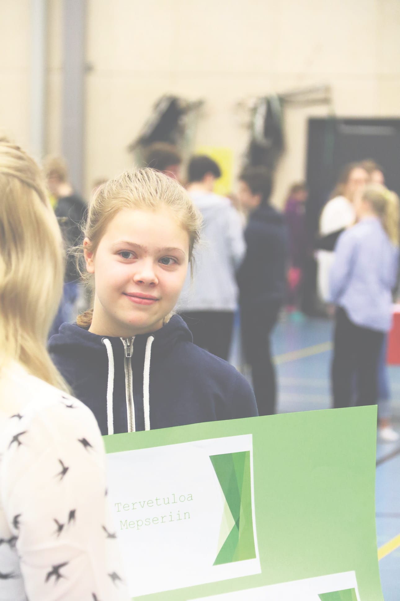 Salla Kokkonen Kirkonkylän koulun 9Y-luokalta esitteli Mepseriä, nuorten vapaa-ajanviettokeskusta.