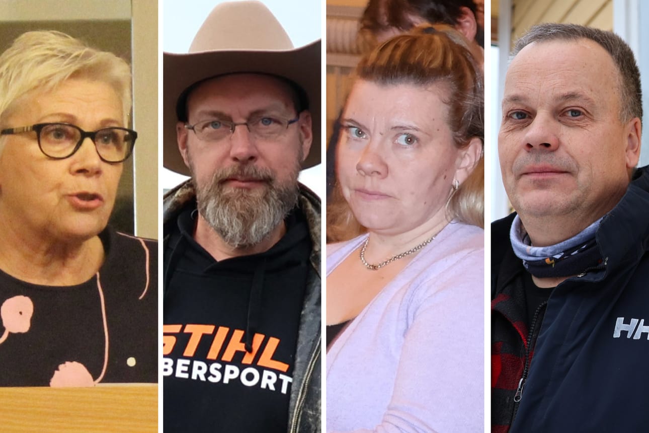 Kuvan päättäjät ovat ryhmissä, jotka solmivat vaaliliiton. Kuvassa Anja Heinänen (sd.), Antti Kiviranta (kd.), Milla Mattila (kesk.) ja Petri Pihlajaniemi (kok.).