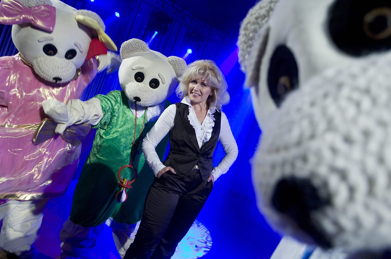Riitta Korpelan luoma Ti-Ti Nalle -hahmo nähdään myös Ranuan eläinpuistossa.
