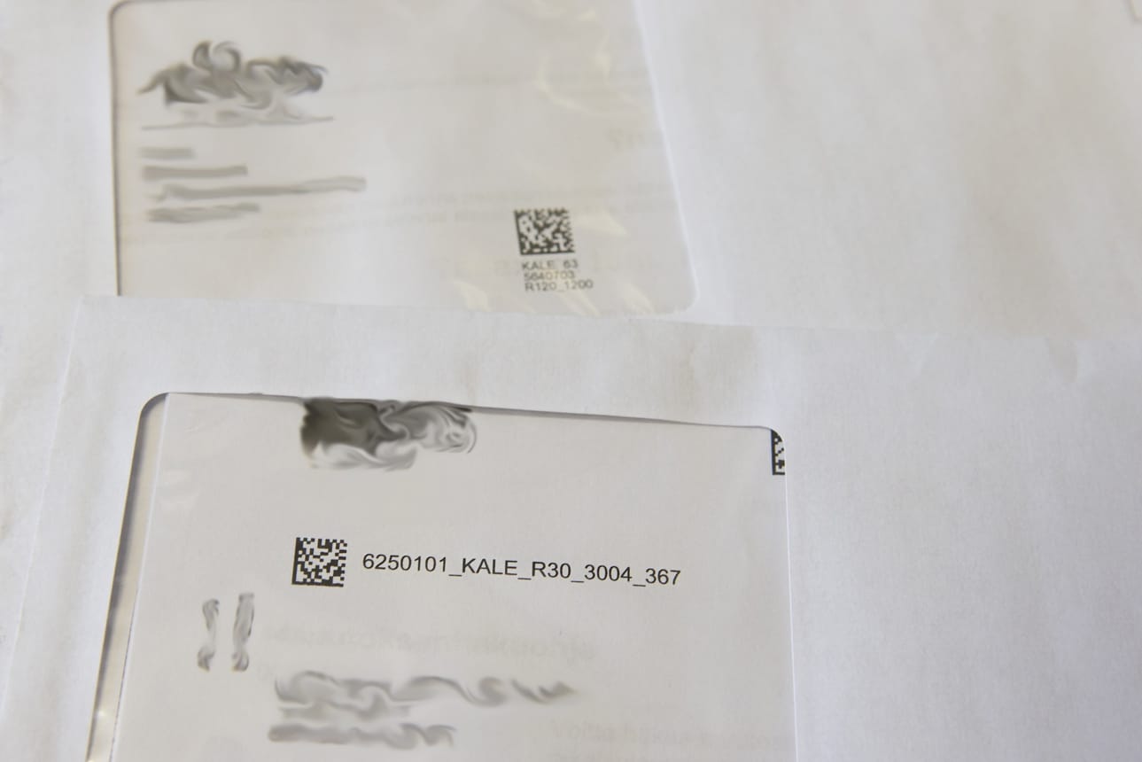 Kirjeen jakaneen yrityksen tunnistaa jakelutunnuksesta. Kalevan jakamissa kirjeissä se on KALE.