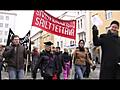 Rotuaari kajahteli mielenosoituksesta
