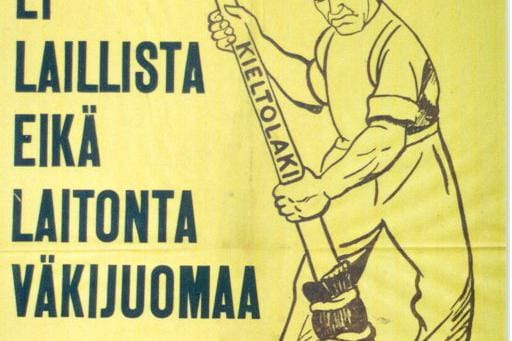 Kampanjajuliste kehotti suomalaisia äänestämään alkoholin laillistamista vastaan kieltolakiäänestyksen alla loppusyksyllä 1931.