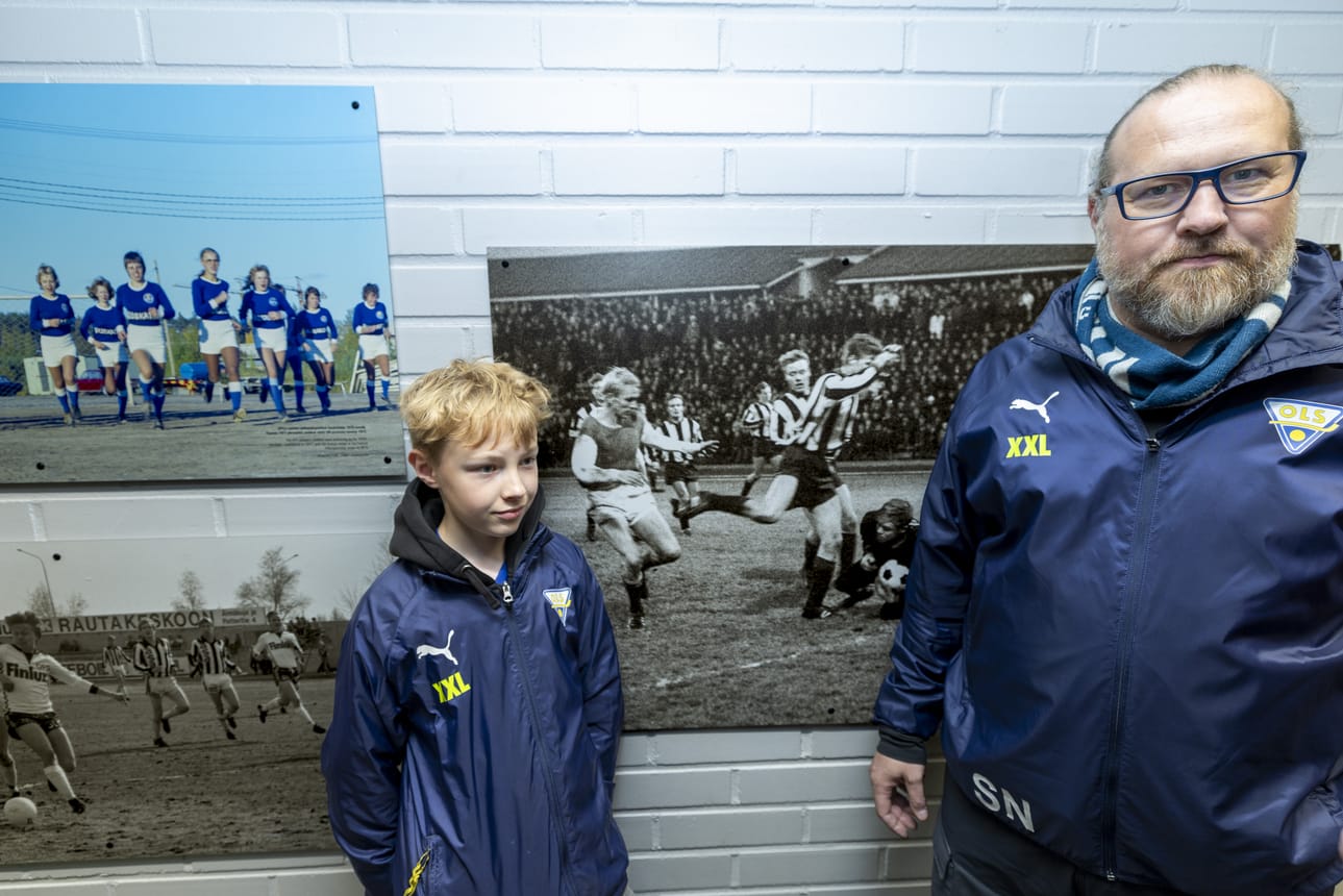 Kerkko Niemi (vas.) toivoo joskus pääsevänsä pelaamaan stadionilla. Sami Niemi haluaa joskus nähdä Heinäpäässä euro-otteluita.