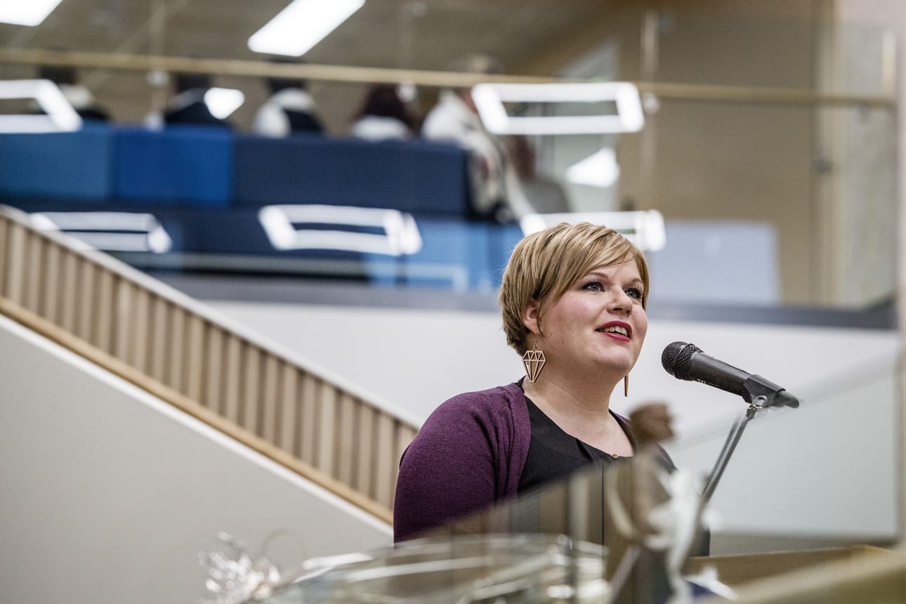 Ministeri Annika Saarikko sai kovaa kritiikkiä eduskunnan lähetekeskustelussa keskiviikkona. Arkistokuva on vuodelta 2018.