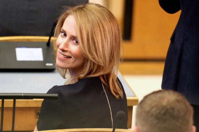 Kaja Kallaksen johtama Reformipuolue saattaa ajautua oppositioon vaalivoitosta huolimatta. KUVA: Valda Kalnina/ EPA