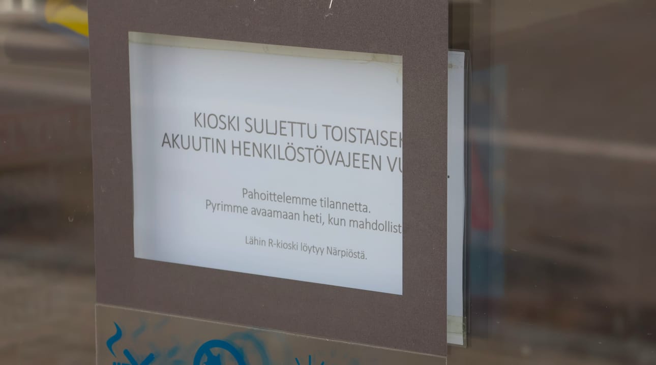 Kristiinan R-kioski ehti olla avoinna viikon verran lokakuun avajaisten jälkeen.
