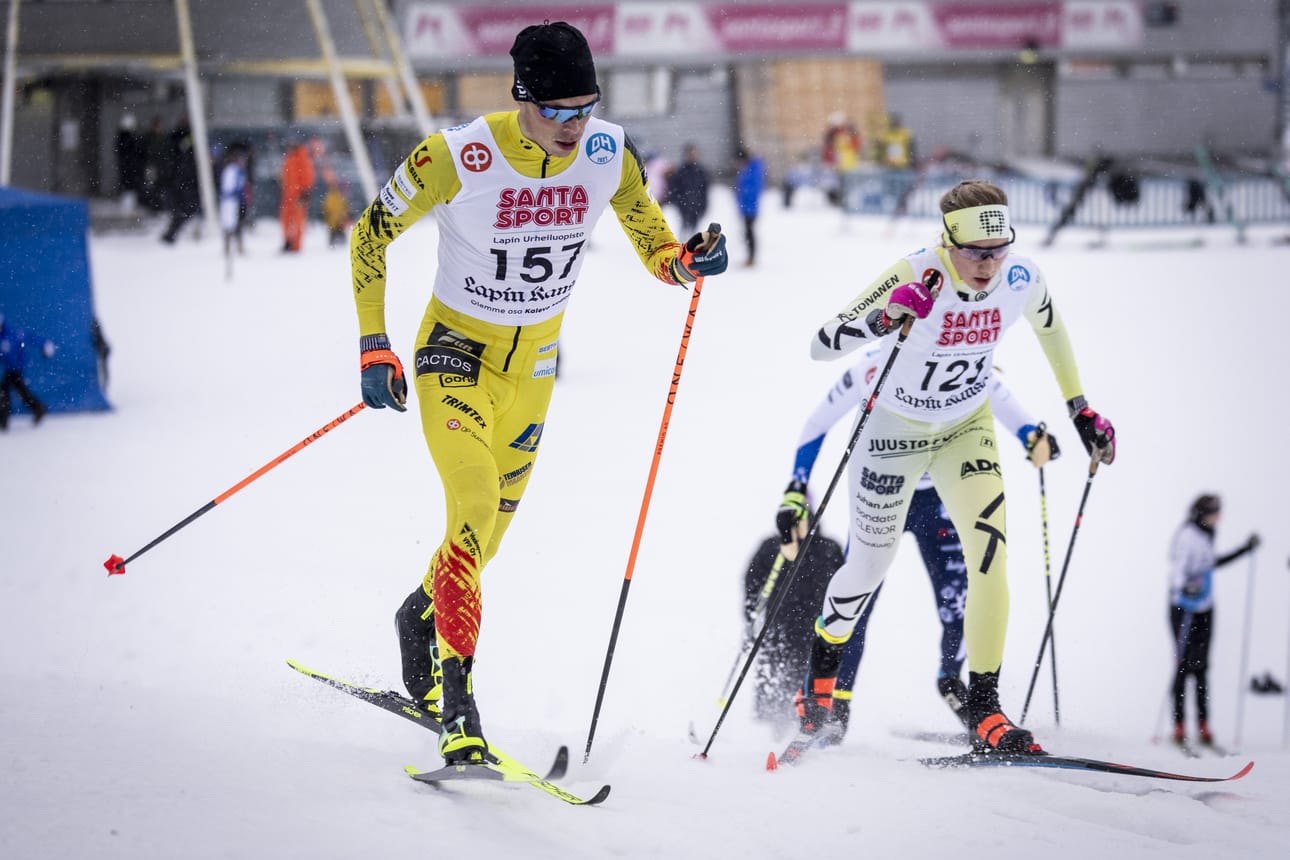 Juuso Haarala (157) hallitsi miesten kisaa Ounasvaaran Ensilumenkisoissa. Eveliina Toivanen (123) sijoittui naisten kisassa kolmanneksi.