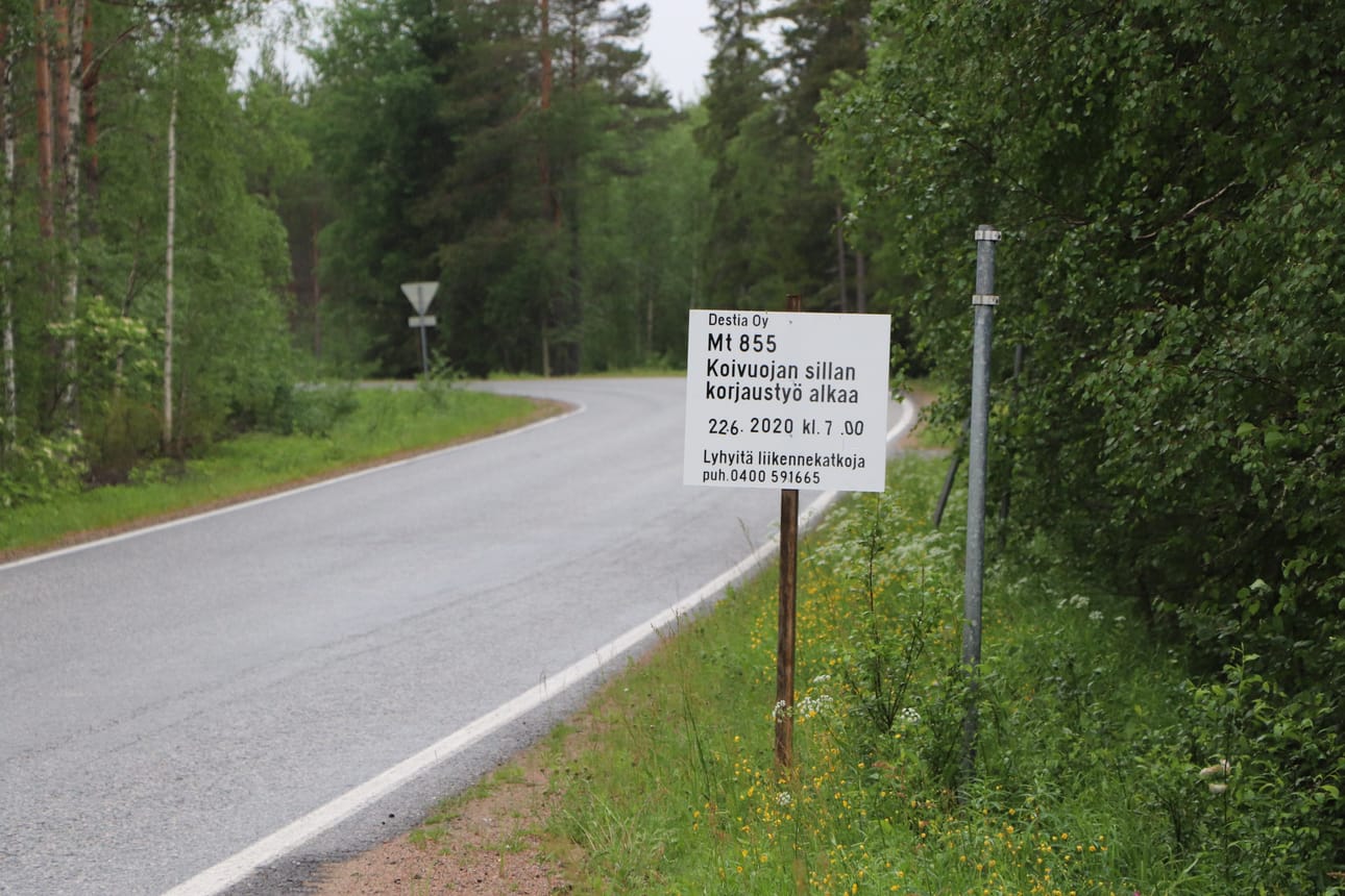 Koivuojan sillan korjaus Siuruantiellä on valmistunut.