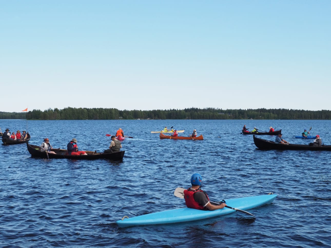 Iijokisoudun kävijöitä vuonna 2018.