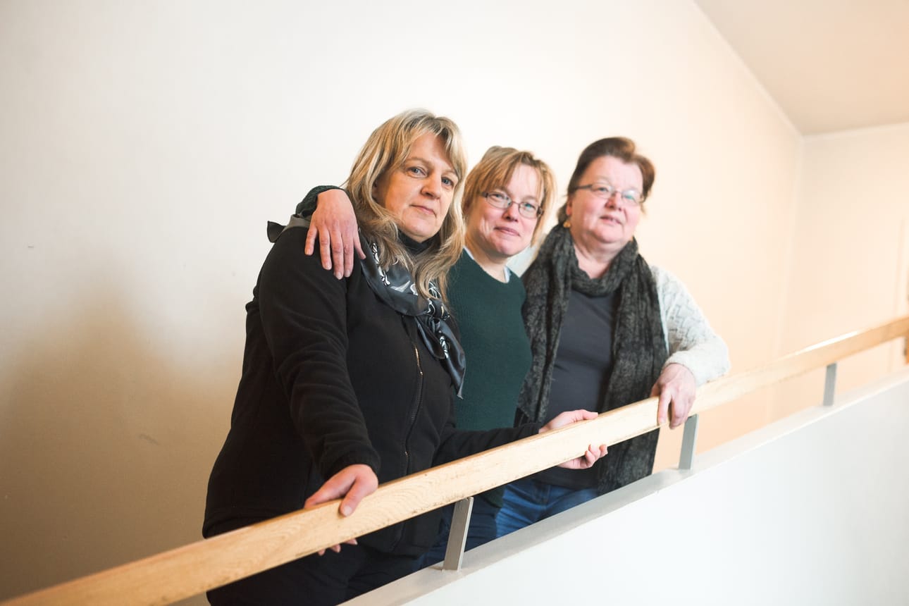 Erja Multasniemi, Saila Käsmä-Karjalainen ja Pirjo Mustonen joutuvat työllistämään yhä vähemmin palkkatukirahoin.