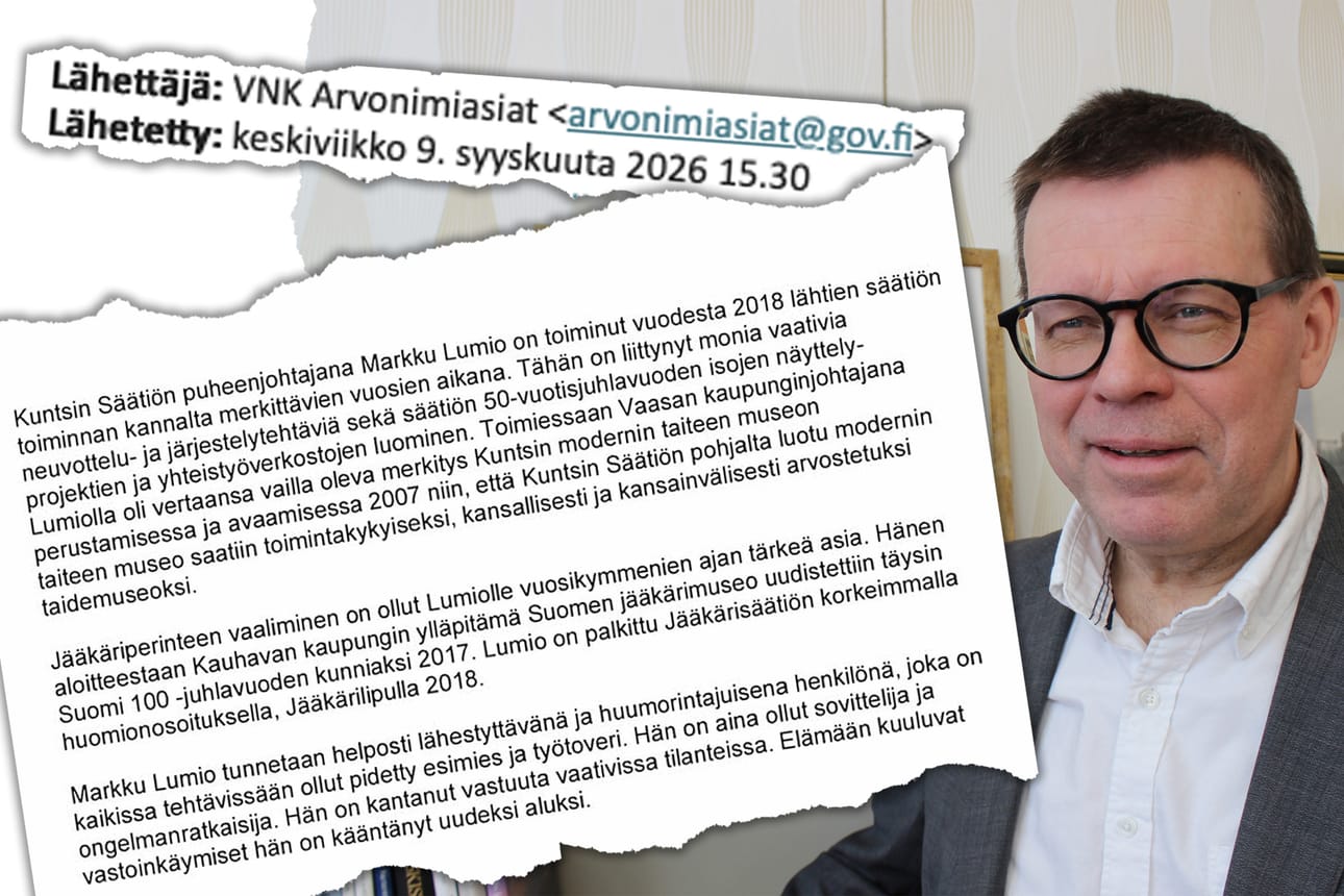 Markku Lumion arvonimi maksoi lähes 5 000 euroa.