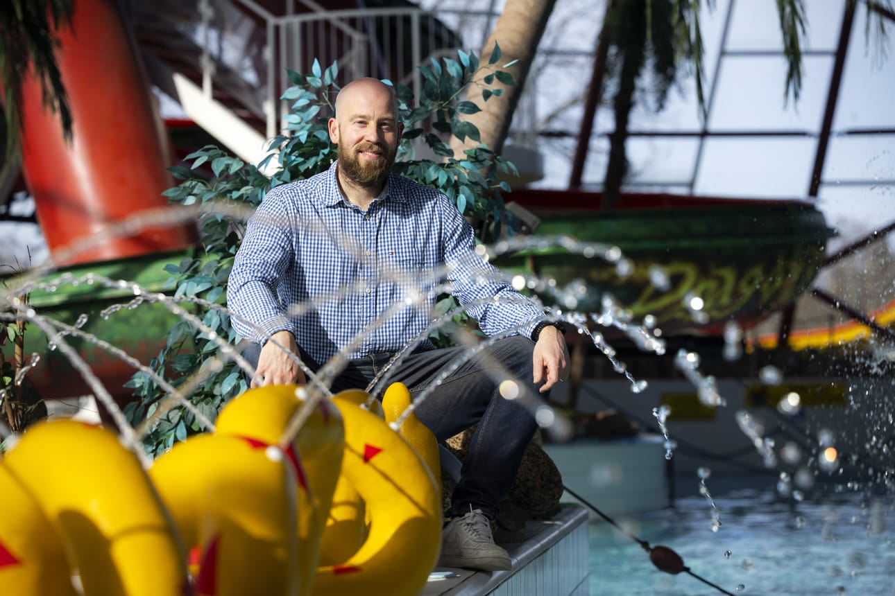 Tropiclandian johtaja Tuomas Luukkonen haluaa kehittää kylpylää.