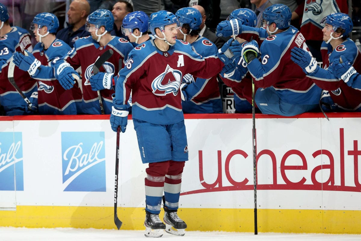Mikko Rantanen teki tehot 1+2. LEHTIKUVA/AFP