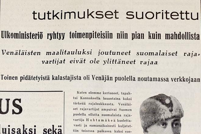Ilkka julkaisi uutisen rajaselkkauksen jatkotoimista 25. tammikuuta 1938. Juttu ruoti myös toista samaan aikaan sattunutta rajavälikohtausta. KUVAT: HEIKKI HAKANEN