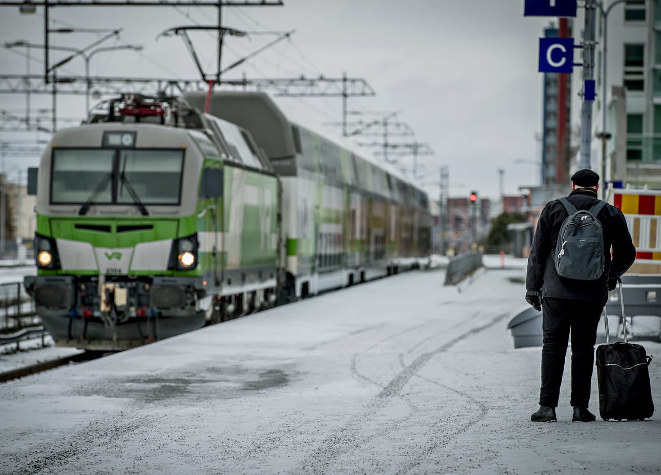 Junaliikenne on hiljentynyt merkittävästi koronaepidemian vuoksi.