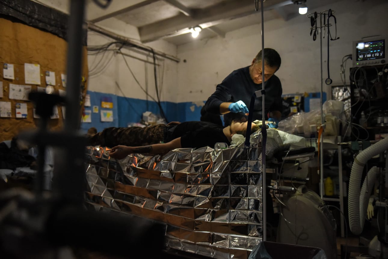 Kenttäsairaala Itä-Ukrainassa, 29. tammikuuta.