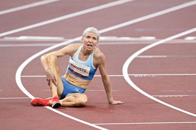 Sara Kuivisto teki mainiota jälkeä olympialaisten juoksuradalla. Kuva: Lehtikuva/Heikki Saukkomaa