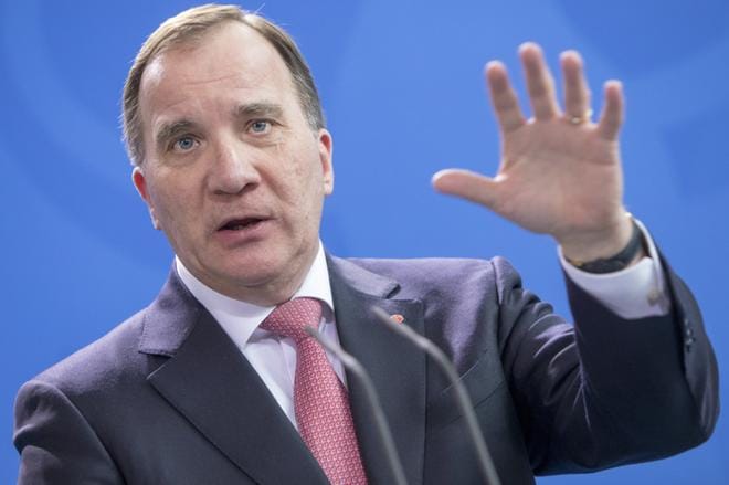 Ruotsin pääministerin Stefan Löfvenin johtama Ruotsin sosiaalidemokraatit näyttää olevan matkalla kohti historiansa heikointa vaalitulosta. KUVA: OMER MESSINGER / EPA