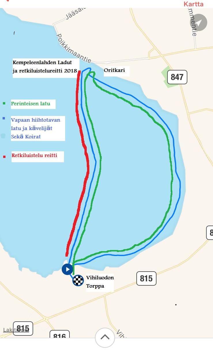 Vihiluodon kyläyhdistys ry:n latukartta