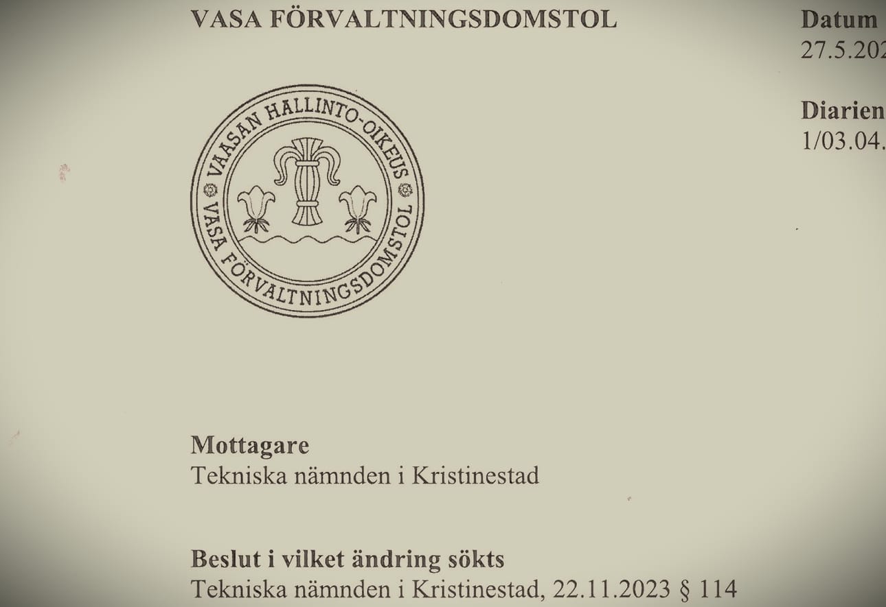 Kristiinan tekninen lautakunta vastaanotti pyynnön lisäselvitystä varten 27. toukokuuta.
