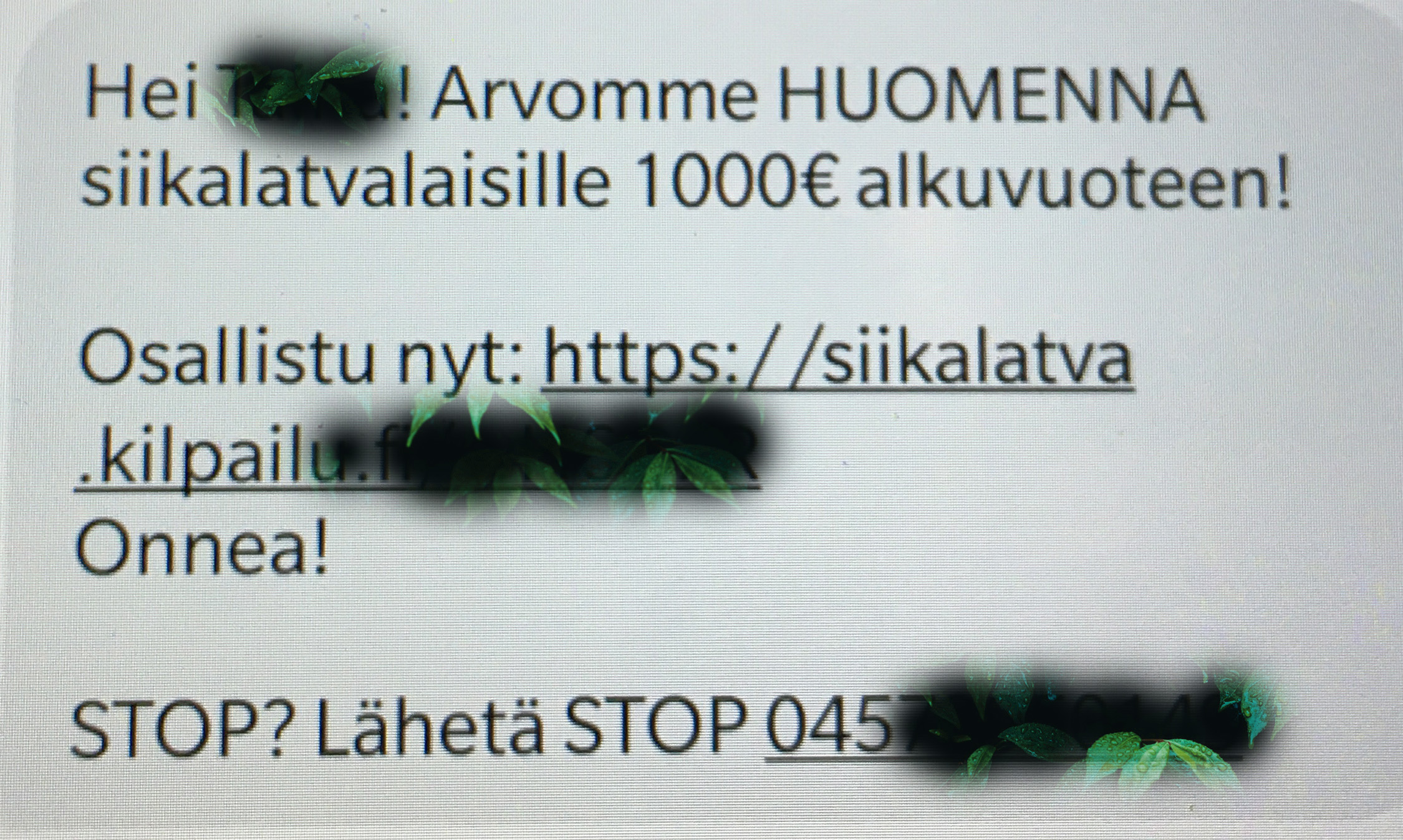 Liikkeellä todennäköisesti huijausviesti – ilmaisu siikajokiläiset herätti epäilyn